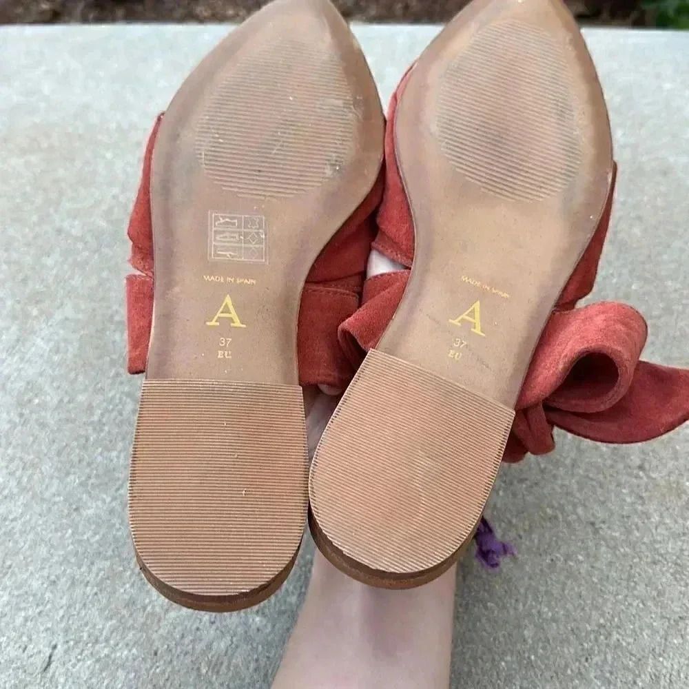 Anthropologie Suede with Bow Mules/Slides - Picture 5 of 11